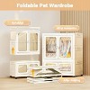 Plastic Storage Bins, Stackable Storage Containers with Doors, Wheels and Hanging Rods, Stackable Closet Organizers for Home Living Room - 3 of 4