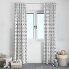 Bacati - Love Black kisses n hugs Cotton Printed Single Window Curtain Panel - 3 of 4