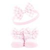Hudson Baby Infant Girl Headband and Socks Giftset, Pink Blue 10-Piece, One Size - 4 of 4
