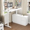 Famapy Liftable Computer Desk Writing Desk Large Desktop Composite Small Storage Cabinet White - 2 of 4
