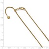 Black Bow Jewelry 1.3mm, 14k Yellow Gold Adjustable D/C Wheat Chain Necklace, 22 Inch - 2 of 4
