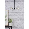 Elegant Lighting Reyes 3 lights chrome pendant - 2 of 4