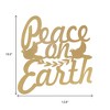 HomeRoots 16" X 14" Gold Metal Peace On Earth Metal Text Wall Decor - 3 of 4