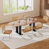 Okak Mid Century Breuer Designed Rattan Back Dining Chairs for Kitchen Dining Room,Faux Leather Upholstered Seating Dining Chair Set - 3 of 4