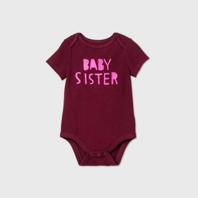 burgundy onesie baby girl