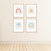 Big Dot of Happiness Hello Rainbow - Unframed Boho Linen Paper Wall Art - Set of 4 - Artisms - 8 x 10 inches - 3 of 4