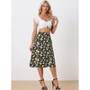 INSPIRE CHIC Women's Print Floral Peasant Elastic Waist A-Line Midi Skirts - 3 of 4