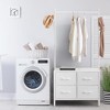Industrial Metal Frame Clothes Rack with 4 Removable Drawers, Adjustable Feet, Hanging Rod & 2 Side Hooks - 4 of 4