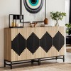 Hommoo 63" Farmhouse Sideboard Storage Cabinet with Doors - 4 of 4