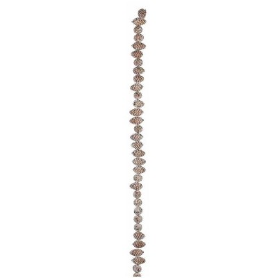 Napco 6' x 2.75" Unlit Brown Frosted Pine Cone Artificial Christmas Garland