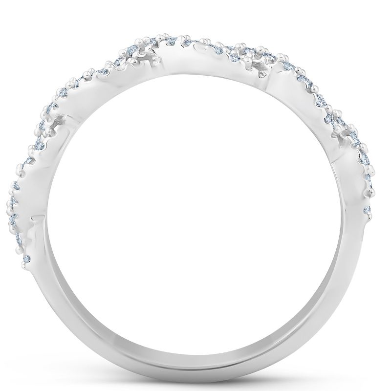 Pompeii3 1/4ct Diamond Infinity Wedding Ring 14K White Gold, 3 of 6
