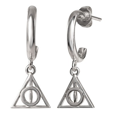 Harry Potter: Sterling Silver Golden Snitch Stud Earrings With Gold Plating  (Orecchini)