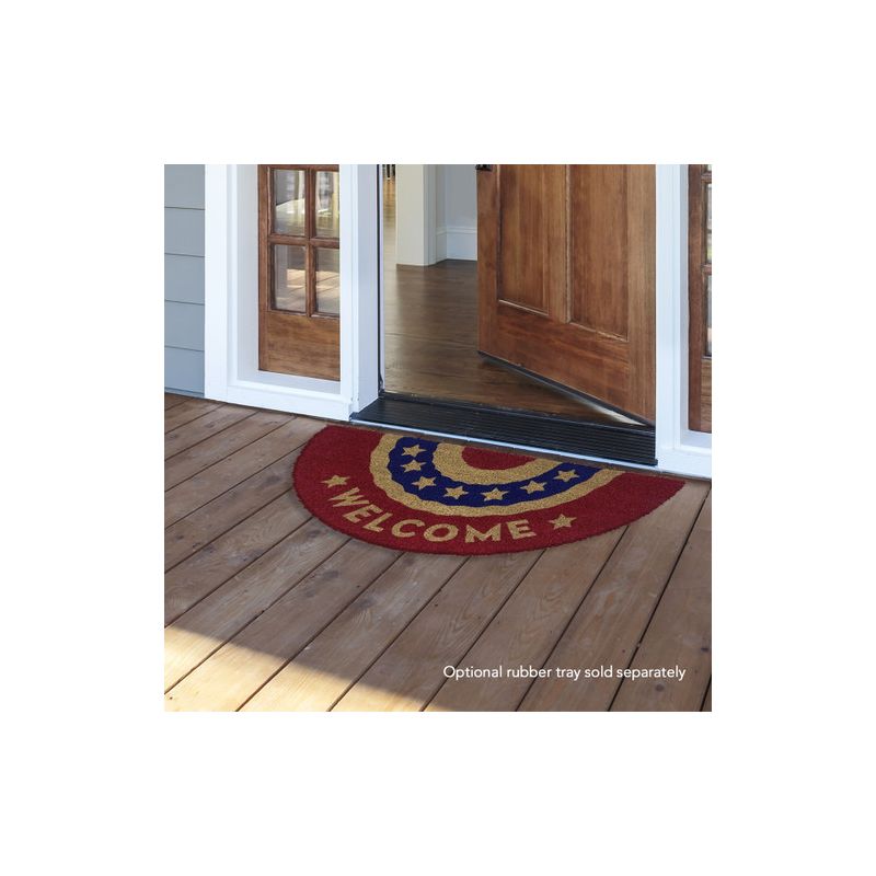 Briarwood Lane Patriotic Bunting Coir Doormat Natural Fiber Red White & Blue Outdoor 30" x 18", 2 of 4