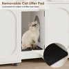 Double Cat Litter Box Enclosure 55.1",Hidden Litter Cabinet Furniture for 2 Cats with Rattan Doors - 4 of 4