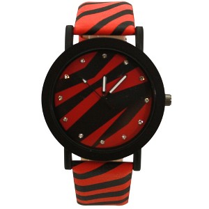 Olivia Pratt Zebra Colorful Strap Women Watch - 1 of 4
