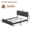 Queen Size Bed Frame with Headboard and Type-C & USB Ports - image 4 of 4