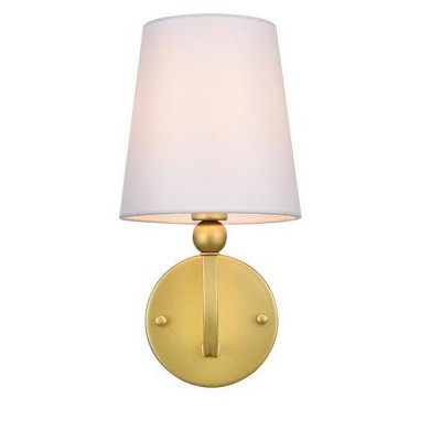 Elegant Lighting Colson 1 light Brass and Clear Bath Sconce