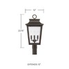 Capital Lighting Chandler 4 - Light Post Light in  Oiled Bronze - 3 of 4