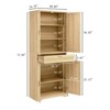 Rattan Freestanding Storage Cabient Tall Cupboard - 2 of 4
