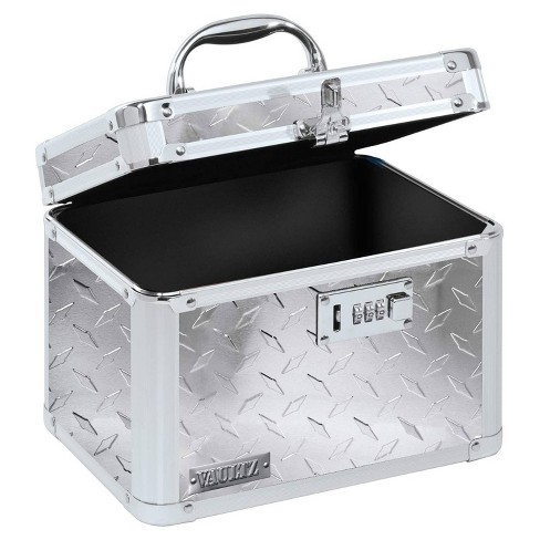 storage box vaultz lock personal silver combination target