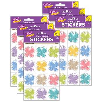 TREND Garden Butterflies Tear & Share Stickers®, 60 Per Pack, 6 Packs