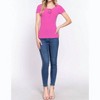Women's Lace Up Short Sleeve Rib Knit T-Shirt - Active Basic - 4 of 4
