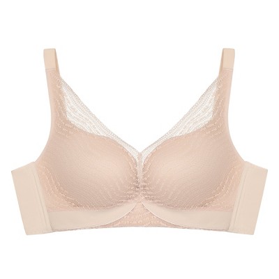 Agnes Orinda Women's Plus Size Minimizer Push-up Minimizer Wirefree  Seamless Full Coverage Bras Beige 40e : Target