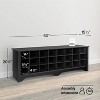 Large Shoe Cubby Bench Holds 24 Pairs - Entryway Storage Organizer (15.5"D x 60"W x 20.25"H), Mudroom Bench for High-Capacity Needs - 2 of 4