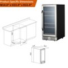 Mini Fridge 15 Inch Wine Cooler Under Couter, 29 Bottle Dual Zone Wine Fridge Wine Cooler Refrigerator with Digital Temperature Control - 2 of 4