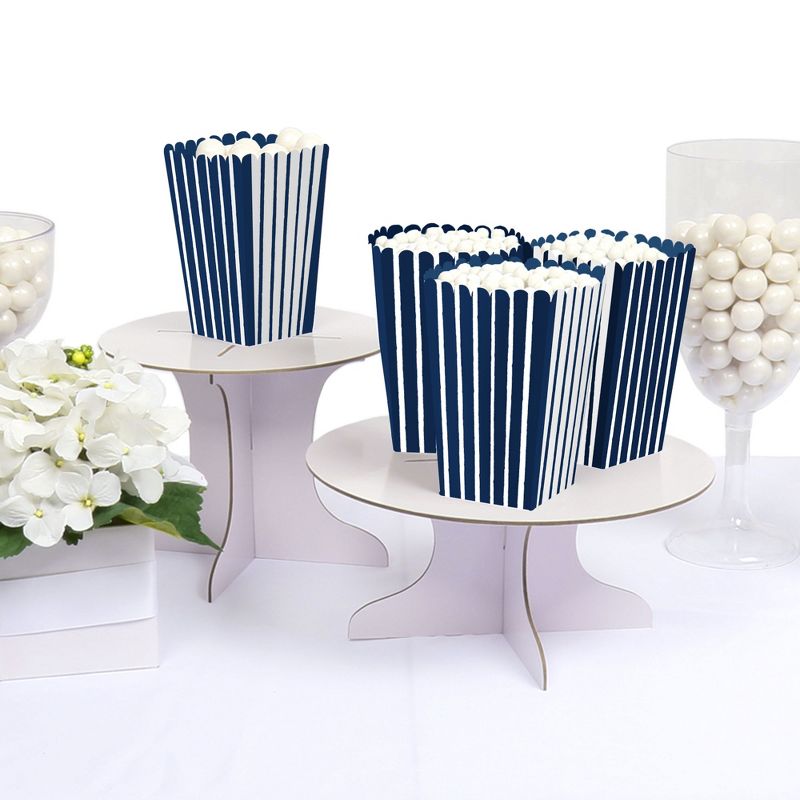Big Dot of Happiness Navy Stripes - Simple Party Favor Popcorn Treat Boxes - Set of 12, 3 of 6