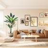 Artificial Bird of Paradise Tree 6-7FT Fake Palm Tree for Indoor Outdoor Housewarming Gift with 17 Trunks Faux Leaves - 4 of 4
