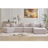 140'' Boucle Modern Minimalist L-Shaped Modular 4-Seater L-Shaped Sectional Sofasa with Chaise, Free Combination and No Assembly Required - 2 of 4