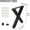 Metal Table Legs DIY Industrial Furniture Legs 880 Lbs Capacity - 2 of 4