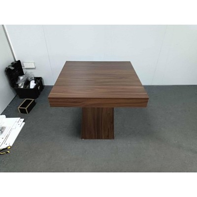 31.5" Small Dining Table for 4, Square Farmhouse Wooden Kitchen Dinner Table for Home Dining Room Apartments