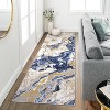 Modern Marble Runner Rug, Washable Kitchen Runner Abstract Marble Pattern Rug Runners for Hallways Non Slip for Bedroom Entryway - 4 of 4