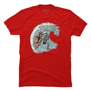 Men's Design By Humans Death Surfer By quilimo T-Shirt - 1 of 4