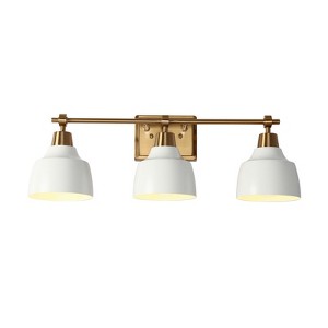 LNC Darren  Modern Vanity Lights,Matte Black and Polished Gold,Matte Black and Gold, Polished Gold and White,1 Light/2 Light/ 3 Light/4 Light - 1 of 4