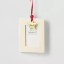 Wood Photo Frame Christmas Tree Ornament - Wondershop™