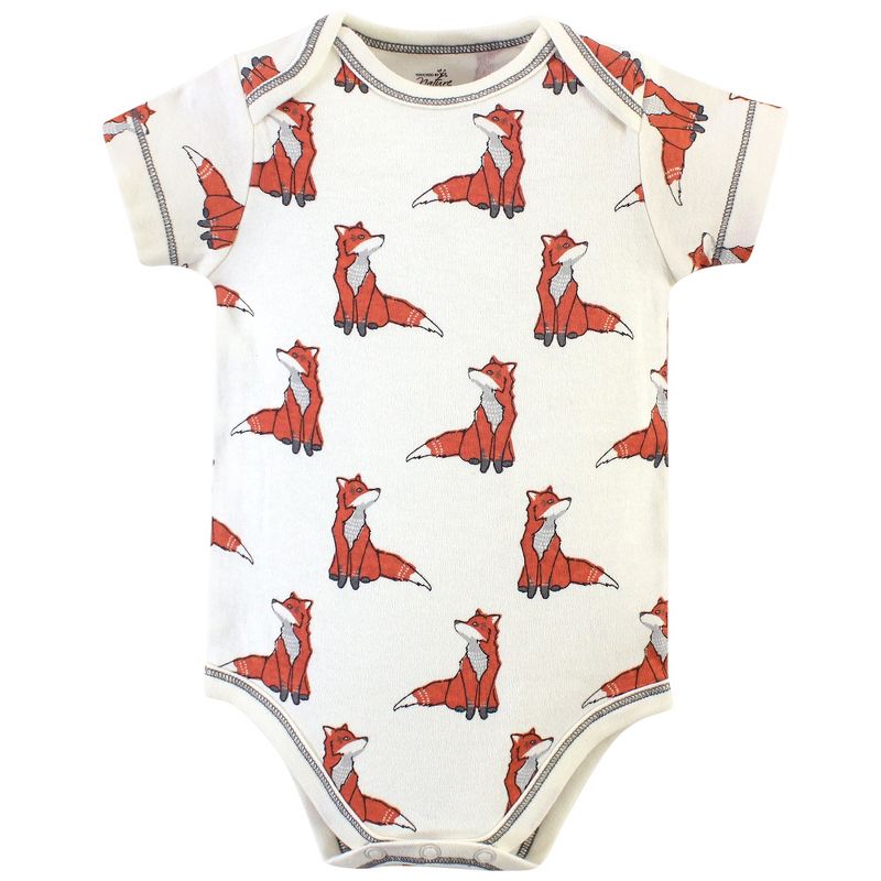 Touched by Nature Baby Boy Organic Cotton Bodysuits 5pk, Boho Fox, 3 of 8