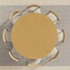 PexFix 60" Solid Wood Round Dining Table Kitchen Table for 6-8 with Tabletop & Textured Cylindrical Base for Living/Dining Room Coffee Office Natural - 3 of 4