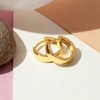 Gold Sterling Silver Earrings - Small Hoop for Women Simple and Stylish - 4 of 4