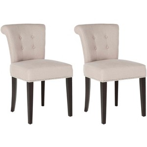 Sinclair 21" H Dining Chair With Nail Head Trim (Set of 2) - MCR4705 - Safavieh Couture - 1 of 4