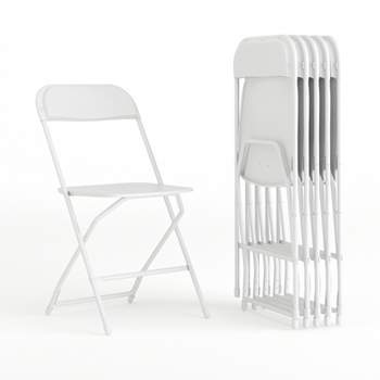 Flash Furniture Hercules Series Plastic Folding Chair - 6 Pack 650LB Weight Capacity