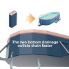NAYSAYE Above Ground Pool PVC Foldable Pool Strong Easy Setup Design for Patio Beach Garden Use, Blue and Gray, 98.43"*19.69"*42.99" - 3 of 4
