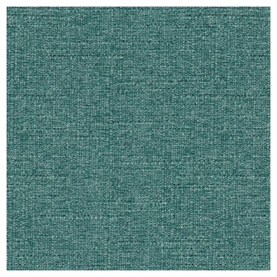 Elegant Teal Tufted Round Ottoman with Textured Weave and Storage