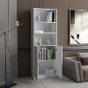 TOAOTBNBO Modern Bookcase and Bookshelf with 2 Door, 3 Open Bookshelves with Storage Cabinet Wood Display Book Shelf for Living Room, White - 4 of 4