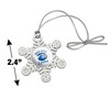 Wheaton College Primary Logo Metal Snowflake Christmas Tree Holiday Ornament - 3 of 3