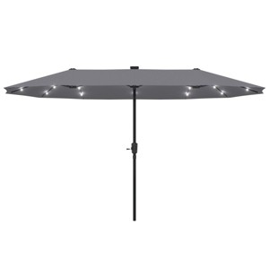Ainfox 13ft Outdoor Patio Umbrella with Solar Lights, Double-sided Deck Pool Umbrella with 1.5 Inch Pole, Fade Resistant  for Porch, Market, Backyard - 1 of 4