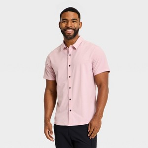 Men's Cooling Travel Button-Up Shirt - All In Motion™ Lilac Purple