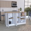 Kitchen Island with Three Open Shelves and Two Cabinets - 4 of 4